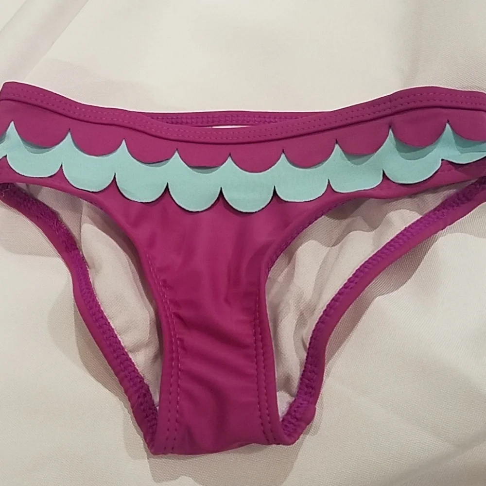 Carter's Rash Guard Swim Suit Baby Girls 3 to 6 months UPF 50+ Purple Mermaid